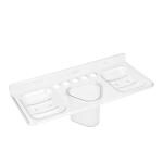 Lipka ABS Double Soap Dish/Soap Stand/Case with Tumbler/Tooth Brush Holder - Wall Mounted, Bathroom Accessories/ Organizer- Unbreakable, Durable