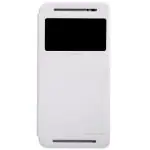 Nillkin White Leather Flip Cover For New Htc One E8