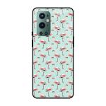 Qrioh Mint Pink Flamingo Glass case for OnePlus 9 Pro