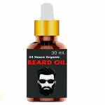 24 Hours Organic Beard Oil Advanced For Men Fast Growth Hair Oil For Thicker & Fuller Beard (30 ml)