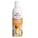 Mylo Care Cold Pressed Extra Virgin Coconut Oil for Adults and Babies 200Ml, 100% Pure Coconut Oil for Strong Hair and Soft Skin, Ideal for Baby Massage, No Parabens and Mineral Oils