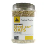 Sattvic Foods Steel Cut Oats (1.5 kg) Scottish Oatmeal, Wholesome Breakfast Cereal - Gluten-Free & NON-GMO | High in Dietary Fibre & Protein | Make Porridge, Baked Goodies
