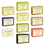 Hasthkar Handmades Herbal Handmade Natural Bathing Assorted Soap Bar Combo 4 Gift Set 125gm (Pack of 10)