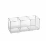 Future Works Cosmetic Organizer and Transparent Storage Box Used for Bathroom Storage Organizer Vanity Organizer Makeup Organizer for Dressing Table with 3 compartments Solid Acrylic and Waterproof (ICE) [ '20.32 ', ' 6.6 ', ' 7.62 cm']