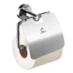 CUROVIT Stainless Steel Flape Wall Mounted Toilet Paper Holder/Tissue Dispenser with Chrome Finish for Toilet Seat in Washroom/Bathroom.
