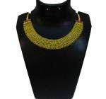 JAYA VISION ENTERPRISES Yellow Crystal beaded Beautiful Choker-tg62