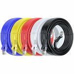FEDUS 2 Meter 6.5 Cat6 Ethernet Cable, Multicolour Pack of 5, High Speed 550MHZ/10 Gigabit Speed