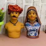 Etsibitsi Multicolor Rajasthani Village Bin Binni Couple