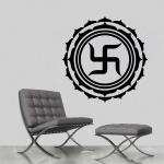 Decor Villa Wall Sticker ( Swastika ,Surface Covering Area 23 x 23 Inch)