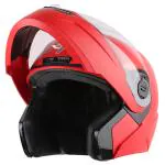 Steelbird SBA-7 7Wings ISI Certified Flip-Up Helmet for Men and Women (X-Large 620 MM, Dashing Red with Clear Visor)
