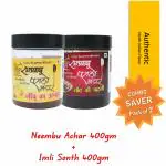 RAMBABU PARATHA BHANDAR Traditionally Hand-made Nimbu Achar 1 Jar + Sonth 1 Combo (Pack of 400g each)