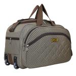 Alfisha Gala Brown Polyester Waterproof High Capacity Lightweight Luggage Duffles Bag With Roller Wheels