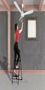 Fortune Blu Black Steel Ladder