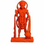 SHRI BALAJI CRAFT Lord King of Sarangpur Hanuman 3D Printed with UV Resin Colour with PU Finish for Car Dashboard,Temple Idol,Office Decor,Corporate Gifts,Diwali Gift,Home Decor,Festivals (Orange)