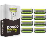 Dorco PACE 6 Pro - 6-Blade Razor with Precision Edge | Cartridges (Refills Only) for Men | Fits any DORCO PACE Razor - Pack of 8
