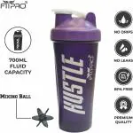 Fitpro ym Shaker for Protein Shake Leakproof Shaker Bottles for Protein, Preworkout and Bcaa Shake, Protein Shaker Bottle for Gym Gym Bottle for Men and Women BPA-Free Material Typhoon, 700ml