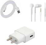 Badger Wall Charger Accessory Combo for Vivo Y81 with Data Transfer & Fast Charging Cable (White)