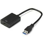 Microware USB 3.0 Male to HDMI Female Adapter for Projector or Display or TV or Set Up Box, Black
