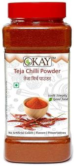 OKAY Preservative and Gluten Free Natural Spicy Red Teja Chilli Powder 100 g
