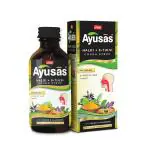 AYUSAS Sapat Haldi + 5-Tulsi Cough Syrup, 100% Natural, Paraben-free and effective relief for seasonal allergies, pollution and cough (100 ml) Pack Of 2