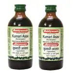 Baidyanath Kumari Asava 200ml (Pack of 2) Healthy Digestion, Ayurvedic Syrup for Acidity