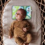 Kradyl Kroft Baby Head Shaping Pillow with 100% Cotton Removable Cover | Applr Biogen Foam Construct | New Born Pillow for Flat Head Prevention (Verdant)