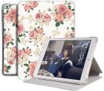 Caseelo Flip Cover for Apple iPad 10.2 inch 9th 2021, 8th 2020, 7th 2019 Generation [ iPad 9 8 7 Gen ] Printed Folio Silicone Smart Cover with Honeycomb Cooling Feature [ Soft Air Bag Corner Protection ] ( Rose Flower )