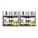 RIBVA Whiting And Night Protection Cream SPF15 For Men & Women ( 50 gm) Pack of 2