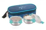 MyPro - Easy Lock 2 Lunch Pack- 2 AirTight Steel Container + Special Thermo Carry Bag- 2 Containers Lunch Box