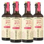 Kultur'd Kombucha - NO ADDED SUGAR | Lychee Lemonade | No Artificial Flavours or Preservatives | Pack of 4 (220ml each)