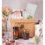 ZOROY Luxury Chocolate The Bangle Handle Weed Basketry Hamper Box | Gift Pack Combo For Diwali Corporate Wedding Christmas Birthday Festive | Green Tea | Organic Honey | Chocolate coated nuts