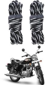 Zieozed White, Black Nylon Safety Leg Crash Guard For Royal Enfield, Hero, Honda, Suzuki, Yamaha, Ktm (Pack Of 2)