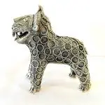 Arteastic Dhokra Brass Tribal Lion (14 cm x 12cm x 12 cm, Gold)