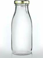 Hygienic Air Tight Italian Glass Water Bottle, Milk Bottle, Juice Bottle (White Colour) 1ml