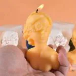 DEEPSEA Blindfolded Lady Candle, Sculpture Women Face Candle | Multicolor| 100% Soy Wax 125gm (Pack of 2)