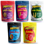 Pepitos Woffle Chips, Penne Pasta, Potato Straws, Onion Rings, Kicksticks