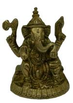 Kalarambh Ram Brass Umiya Maa Idol Murti Statue for Home Office Temple Mandir Pooja Puja Room Collectible Handicraft Art, Yellow, 3.5 x 1.6 x 4.3 Inch (L x W x H)