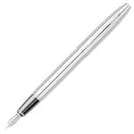 Scrikss Fountain Ink Pen Medium Nib Cartridge & Converter Chrome Plated Brass Body Noble 35 Series Modern And Elegant Pen Ideal For Gifting Using In Office Home