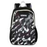 American Tourister Backpack For Men Women| WAVE Polyester Printed Backpack| Travel Backpack For Women Girls| College Bag For Boys Men| School Bag| Casual Bag, 24 Liters, Black