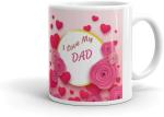 STARS DESIGNE Father’s Day Gifts for Dad - Funny Coffee And Tea Cup, I Love My Dad Unique Gag Gift Idea for Him from Daughter, Son(SF1966