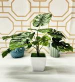 Dekorly Plastic Potted Plants Indoor Small Artificial Silk Plants Decor for Home Table Office Desk Bedroom Living Room Bathroom Shelf Farmhouse (Height : 30cm, One Plant, Design-B)