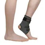 Accusure Grey Orthopedic Sports Injury Recovery Neoprene Ankle Support Brace With Adjustable Straps