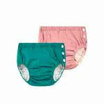 Chinmay Kids Combo of Baby Swim Diaper Waterproof Reusable Leakproof Adjustable Infant Pool Pant Boys Girls Swimsuit, Age Group - (4 months - 3 Years) (Pack of 2, Pink,Green)