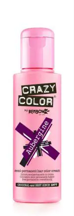 Crazy Color Aubergine Semi Permanent Hair Colour, 100 ML