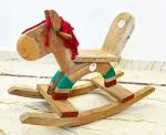 Neemtoys Handmade Rocking Horse / Pure Neem Wood Swinging Horse Toy For Kids of Age 1 To 5 Years - Brown