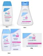 Sebamed Baby Lotion, Shampoo, Wash, Soap (Pack of 4)