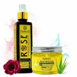 HerbtoniQ Rose Water Toner, Aloe Gel (200ml/300ml) Skin, Hair, Sunburn(2 Items in the set)