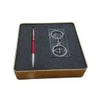 PARKER VECTOR STANDARD RED CT BALL PEN WITH PARKER LOGO KEYCHAIN