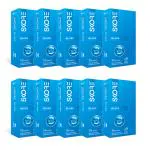 SKORE Blue Condoms, 10 Counts (Set of 10, 100 Sheets)