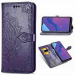 ClickCase Royal Mandala Design Faux Leather Magnetic Card Holder Wallet Kickstand Case Flip Cover For OPPO F23 5G (Purple)